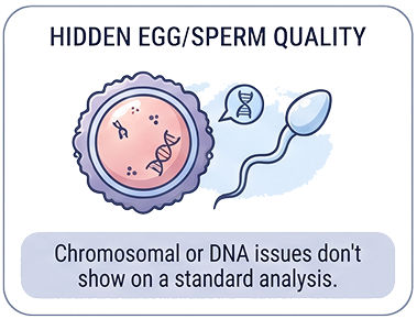 Egg and sperm quality not always show up in testing
